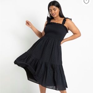 Smocked Bodice Ruffle Dress